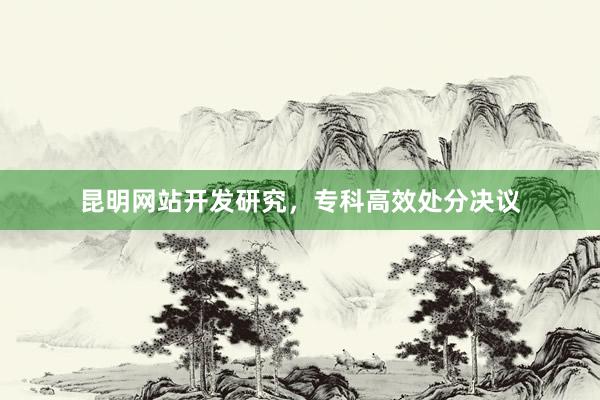 昆明网站开发研究，专科高效处分决议